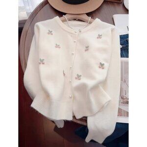 Women'S Soft Pink Cardigan - Elegant Button-Front Sweater, All-Season Layering P